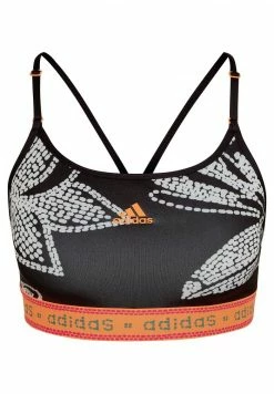 Adidas Performance FARM BRA - Light Support Sports Bra - Black/app Signal Orange -adidas Performance Shop 29405dc047c24b15ae95cb68777493d7