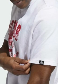 Adidas Performance AWORLD HOOPS BASKETBALL - Print T-shirt - White -adidas Performance Shop 2b545b2cf2a44992bc68cba40d9f521f