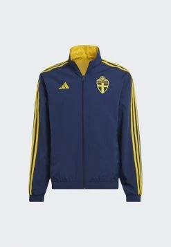Adidas Performance SWEDEN SVFF ATHEM JACKET - National Team Wear - Blue -adidas Performance Shop 2fd7af5d79c548dea48810d32859a56c