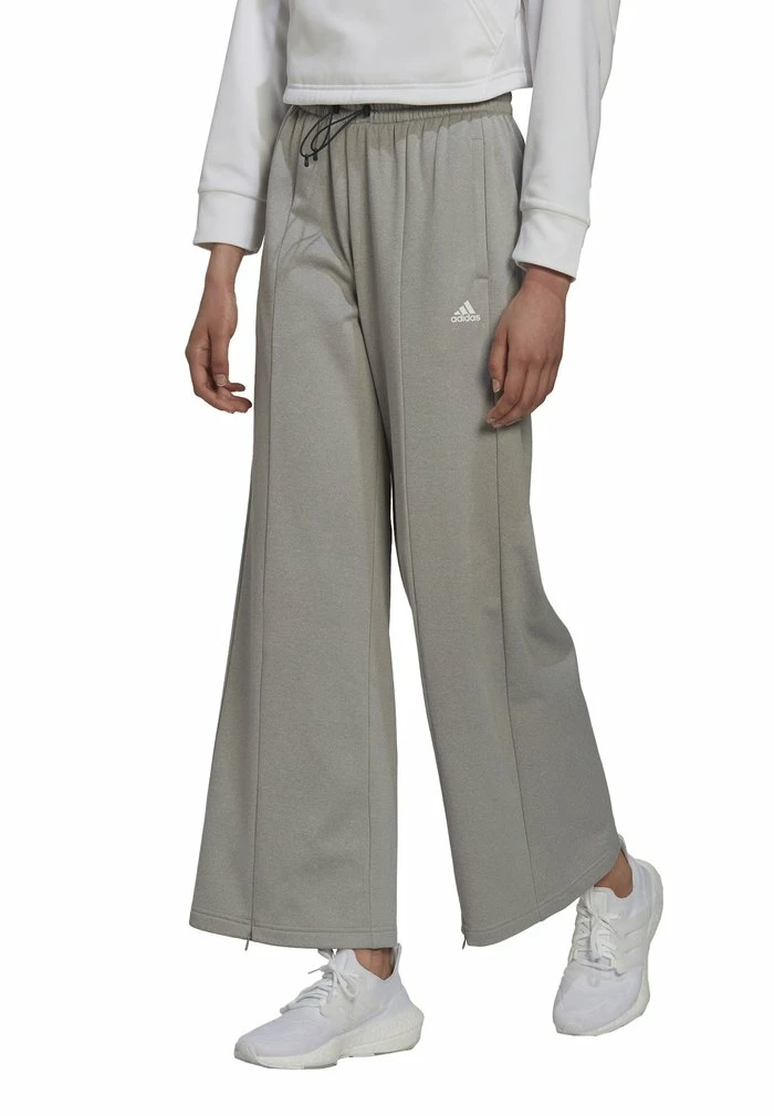 Adidas Performance W GG WIDELEG PT - Trousers - Medium Grey Heather/white 4 Adidas Performance W GG WIDELEG PT - Trousers - Medium Grey Heather/white - Image 2