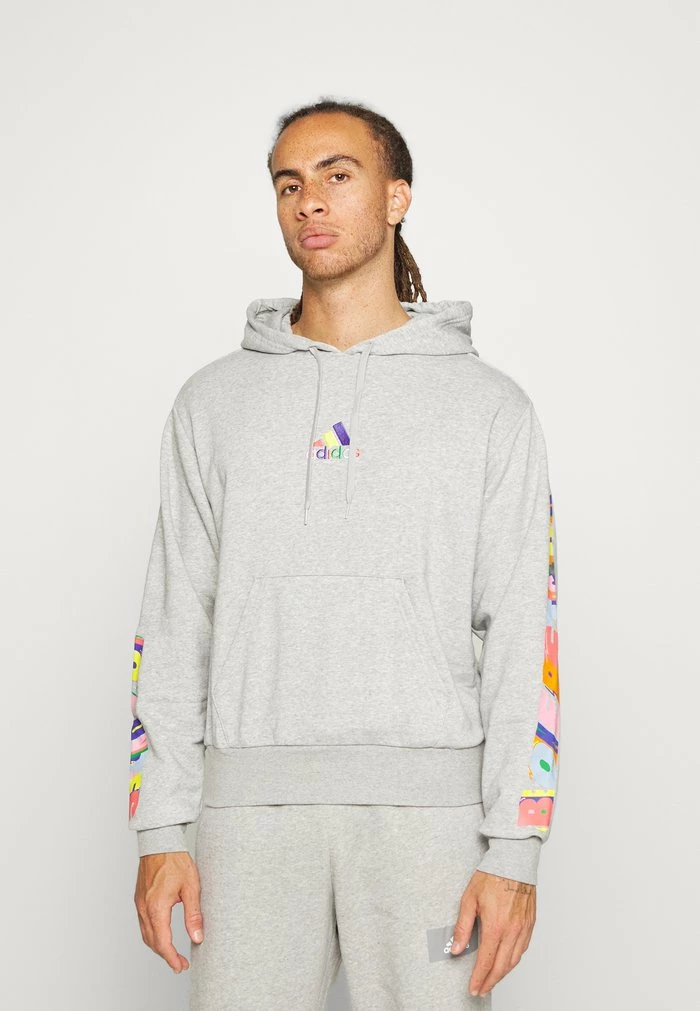 Adidas Performance PRIDE HOODIE - Hoodie - Medium Grey Heather 3 Adidas Performance PRIDE HOODIE - Hoodie - Medium Grey Heather