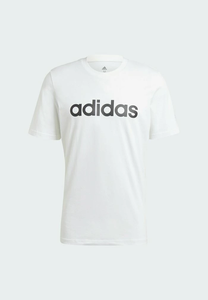 Adidas Performance M LIN SJ T - Print T-shirt - White Black 10 Adidas Performance M LIN SJ T - Print T-shirt - White Black - Image 8