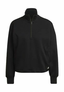 Adidas Performance FUTURE ICONS QUARTER ZIP - Sweatshirt - Black -adidas Performance Shop 3598a9cab1b64944bf8636e66de47752