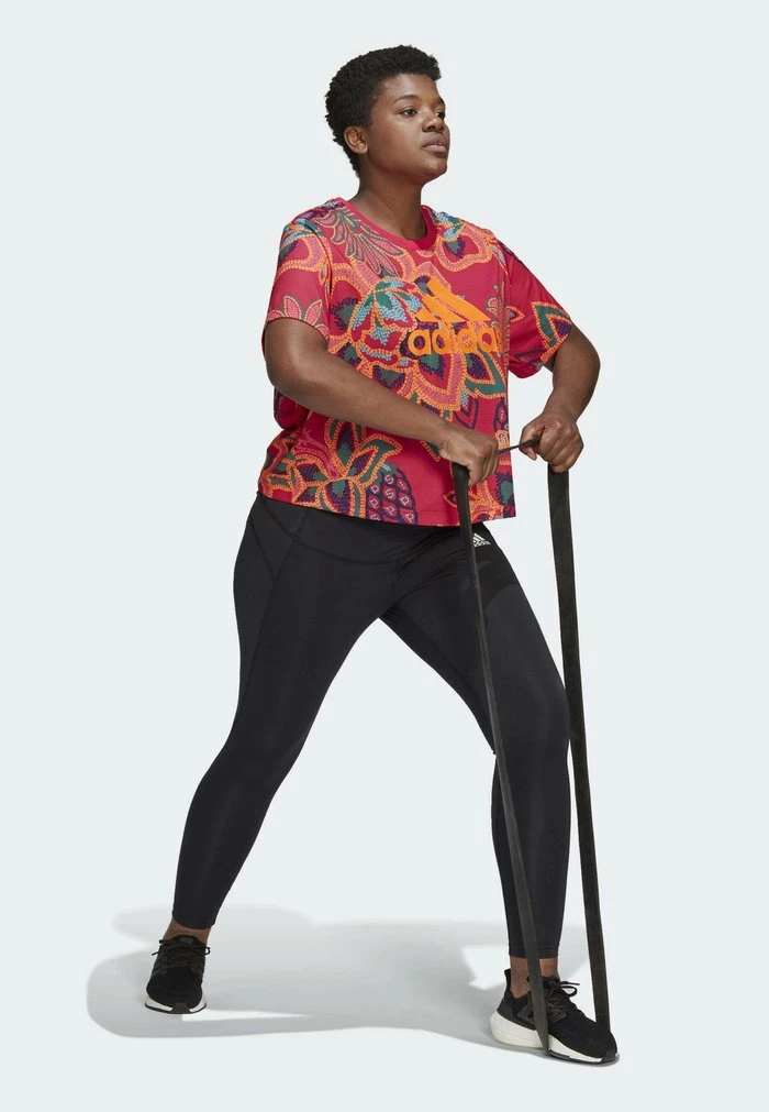 Adidas Performance FARM RIO GRAPHICS PLUS SIZE - Print T-shirt - Pink 7 Adidas Performance FARM RIO GRAPHICS PLUS SIZE - Print T-shirt - Pink - Image 5