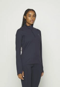 Adidas Performance FAST HALF-ZIP LONG SLEEVE - Long Sleeved Top - Legend Ink