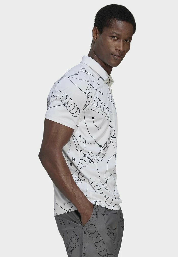 Adidas Performance GRAPHIC - Polo Shirt - White 4 Adidas Performance GRAPHIC - Polo Shirt - White - Image 2