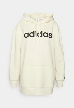 Adidas Performance LINEAR ESSENTIALS HOODIE RELAXED - Hoodie - Ecru Tint/black -adidas Performance Shop 365a71485f0646c58cbf0b439ad32b7c
