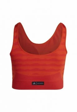 Adidas Performance MMK AKNIT B IN - Medium Support Sports Bra - Orange -adidas Performance Shop 3714ed3f11ea44c38d8a61a4561d9960