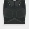 Adidas Performance STUDIO - Light Support Sports Bra - Black/dark Grey Heather/solid Grey -adidas Performance Shop 377715aba1a843e4b495a1805f8c1d89