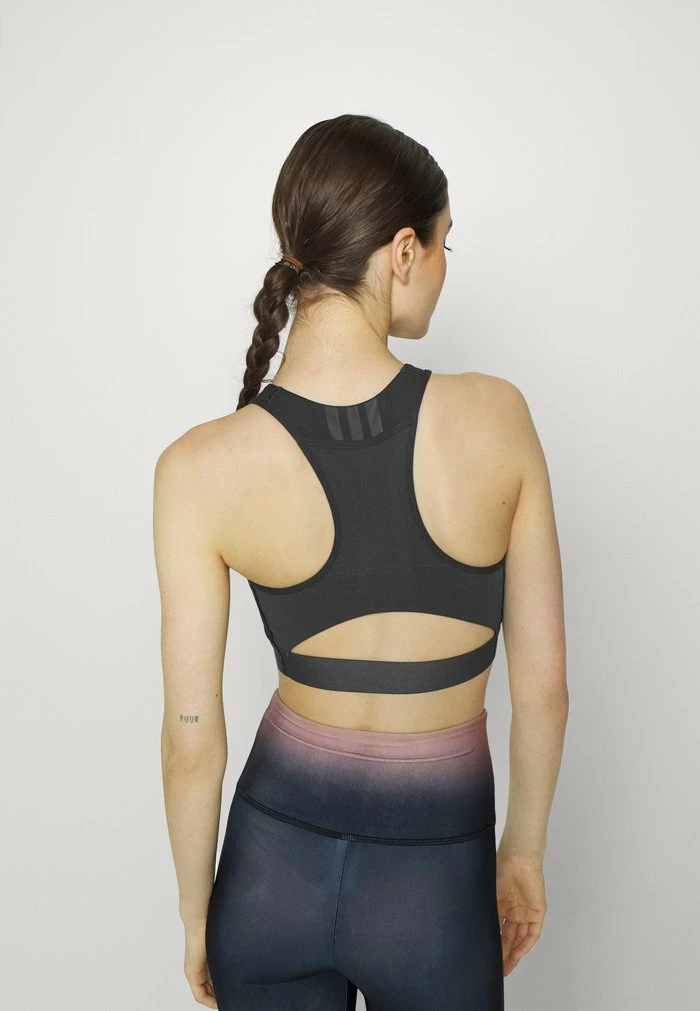 Adidas Performance Medium Support Sports Bra - Carbon/black 5 Adidas Performance Medium Support Sports Bra - Carbon/black - Image 3