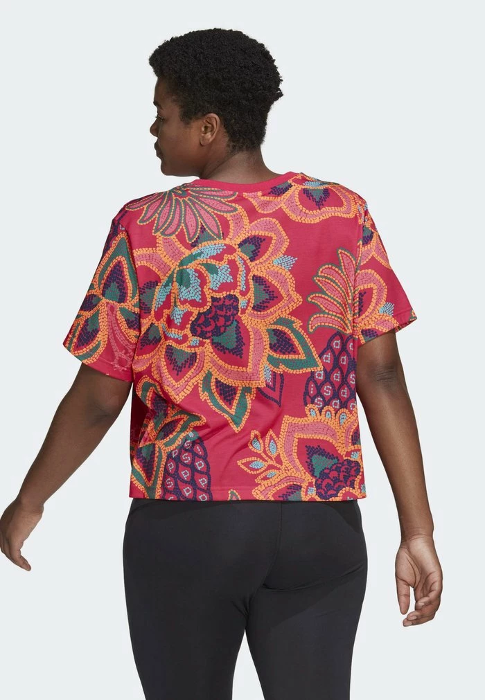 Adidas Performance FARM RIO GRAPHICS PLUS SIZE - Print T-shirt - Pink 4 Adidas Performance FARM RIO GRAPHICS PLUS SIZE - Print T-shirt - Pink - Image 2