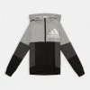 Adidas Performance HOODIE UNISEX - Zip-up Sweatshirt - Medium Grey Heather/white/black -adidas Performance Shop 39b135dfb4ed4e2fb600440180d69133