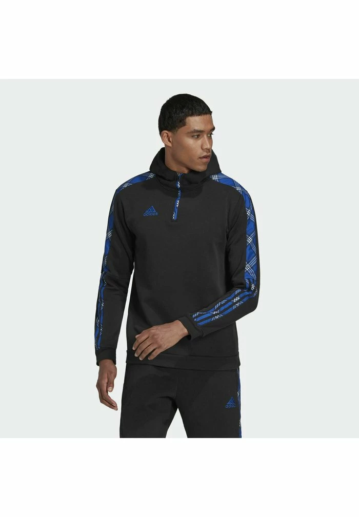 Adidas Performance TIRO HOODY WINTERIZED - Hoodie - Black Royal Blue 3 Adidas Performance TIRO HOODY WINTERIZED - Hoodie - Black Royal Blue