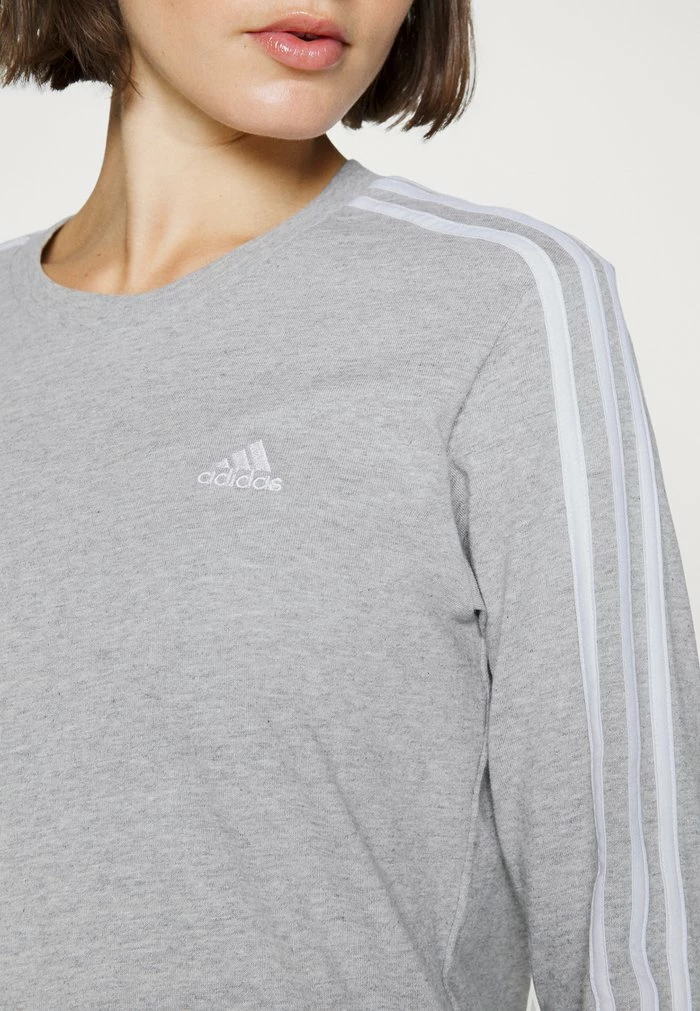 Adidas Performance Long Sleeved Top - Medium Grey Heather/white 8 Adidas Performance Long Sleeved Top - Medium Grey Heather/white - Image 6