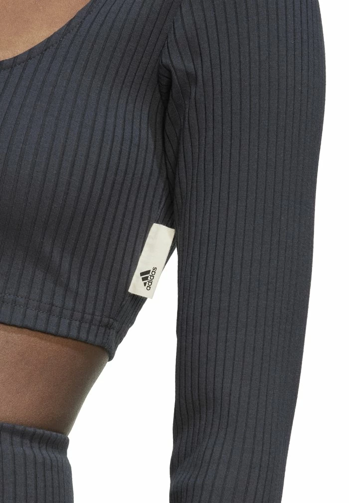 Adidas Performance W SL RIB CRO LS - Sports T-shirt - Carbon 7 Adidas Performance W SL RIB CRO LS - Sports T-shirt - Carbon - Image 5