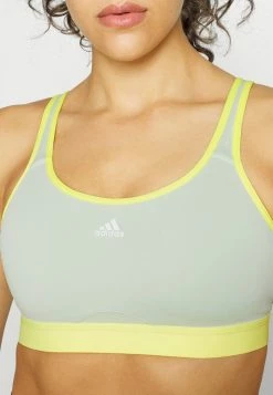 Adidas Performance MOVE - Medium Support Sports Bra - Linen Green/beam Yellow -adidas Performance Shop 3aa3901e7edf4f948928ad00b1737a40