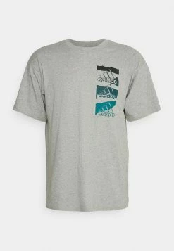 Adidas Performance Print T-shirt - Medium Grey Heather -adidas Performance Shop 3bb6fd499d394fa295bd551aedb8d1e4