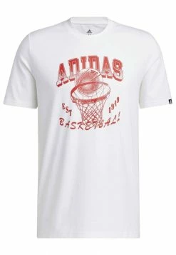 Adidas Performance AWORLD HOOPS BASKETBALL - Print T-shirt - White -adidas Performance Shop 3f92b0502c3a4cdf8a87ea99e89b2246