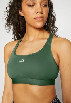 Adidas Performance Medium Support Sports Bra - Green Oxide -adidas Performance Shop 40348bd63af44982b992e0e482badd1d
