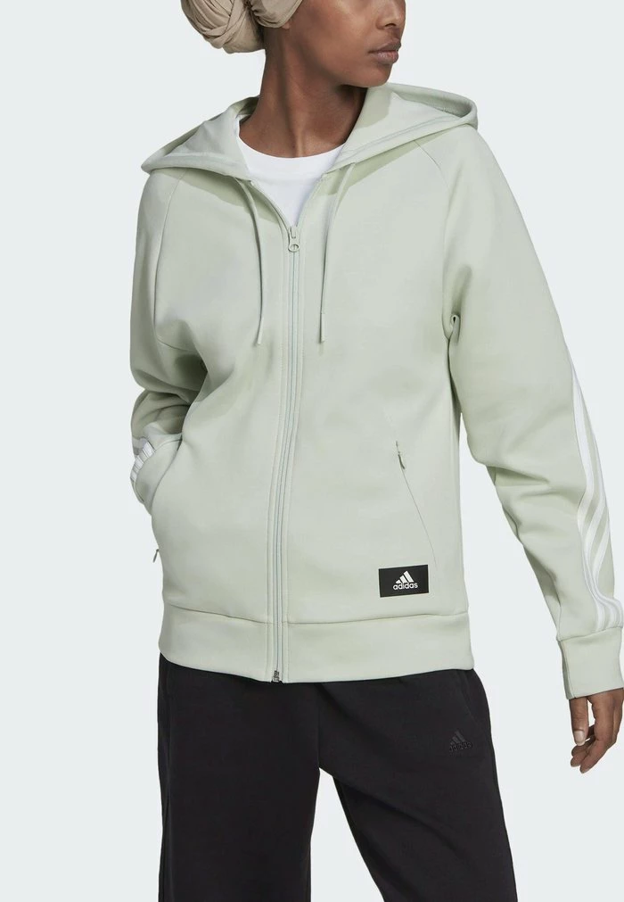 Adidas Performance FUTURE ICONS - Zip-up Sweatshirt - Green 7 Adidas Performance FUTURE ICONS - Zip-up Sweatshirt - Green - Image 5