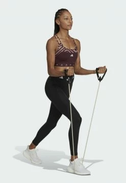 Adidas Performance HYGLM - Medium Support Sports Bra - Red -adidas Performance Shop 43bdc373fbda4c9a85b8d89dba8cc9ed