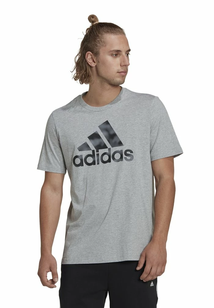 Adidas Performance CAMO - Print T-shirt - Medium Grey Heather 3 Adidas Performance CAMO - Print T-shirt - Medium Grey Heather