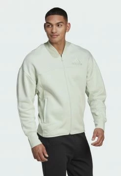 Adidas Performance STUDIO - Fleece Jacket - Green -adidas Performance Shop 481996eedd31419ba80fa618bc79dea1