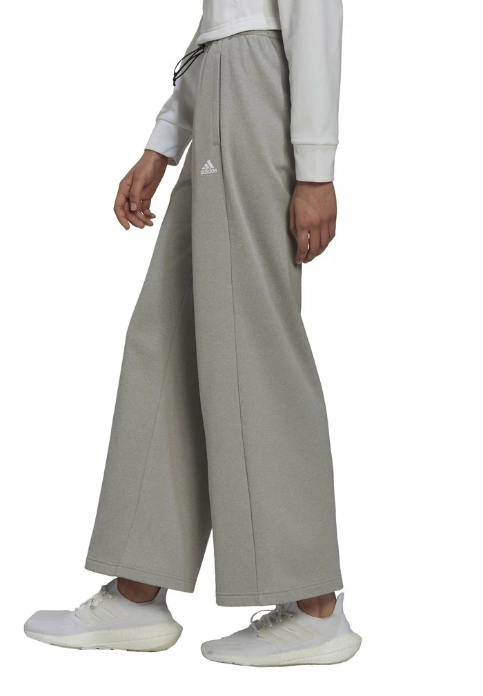 Adidas Performance W GG WIDELEG PT - Trousers - Medium Grey Heather/white 6 Adidas Performance W GG WIDELEG PT - Trousers - Medium Grey Heather/white - Image 4