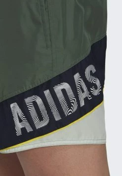 Adidas Performance WORDING - Swimming Shorts - Green -adidas Performance Shop 49c26eb9b5314bb6ab911cebaa40d607
