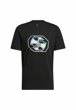 Adidas Performance WORLDWIDE HOOPS BADGE - Sports T-shirt - Black -adidas Performance Shop 49eaa73a4a6d426fbb699551cd2f4fa0