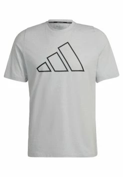 Adidas Performance TI BAR TEE - Print T-shirt - Grey -adidas Performance Shop 4a084ee3f852433c9e1d806b392138ae