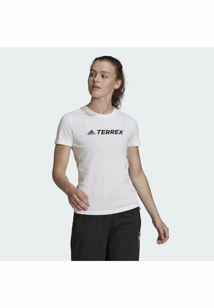 Adidas Performance LOGO - Print T-shirt - White 3 Adidas Performance LOGO - Print T-shirt - White