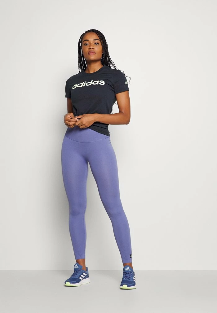 Adidas Performance LOUNGEWEAR ESSENTIALS SLIM LOGO - Print T-shirt - Legend Ink/white 4 Adidas Performance LOUNGEWEAR ESSENTIALS SLIM LOGO - Print T-shirt - Legend Ink/white - Image 2