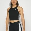 Adidas Performance CROP - Top - Black/white -adidas Performance Shop 4b65da980430497181b609f552c167c5