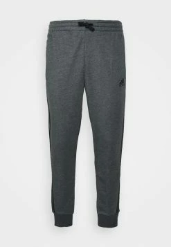 Adidas Performance ESSENTIALS CUFF - Tracksuit Bottoms - Dark Grey Heather/black