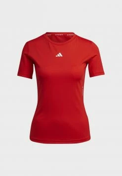 Adidas Performance TECHFIT - Print T-shirt - Red -adidas Performance Shop 4e35fa5381c44a1798c9b93b0bb8edaf