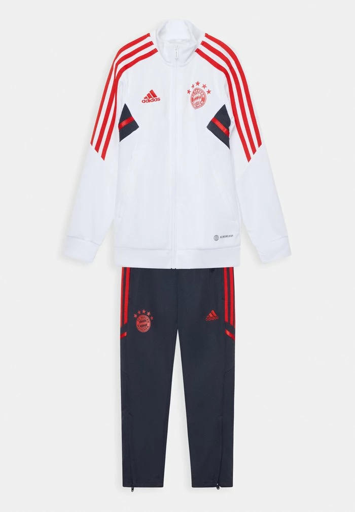 Adidas Performance FC BAYERN MÜNCHEN TRACK SUIT UNISEX - Tracksuit - White/night Grey 3 Adidas Performance FC BAYERN MÜNCHEN TRACK SUIT UNISEX - Tracksuit - White/night Grey
