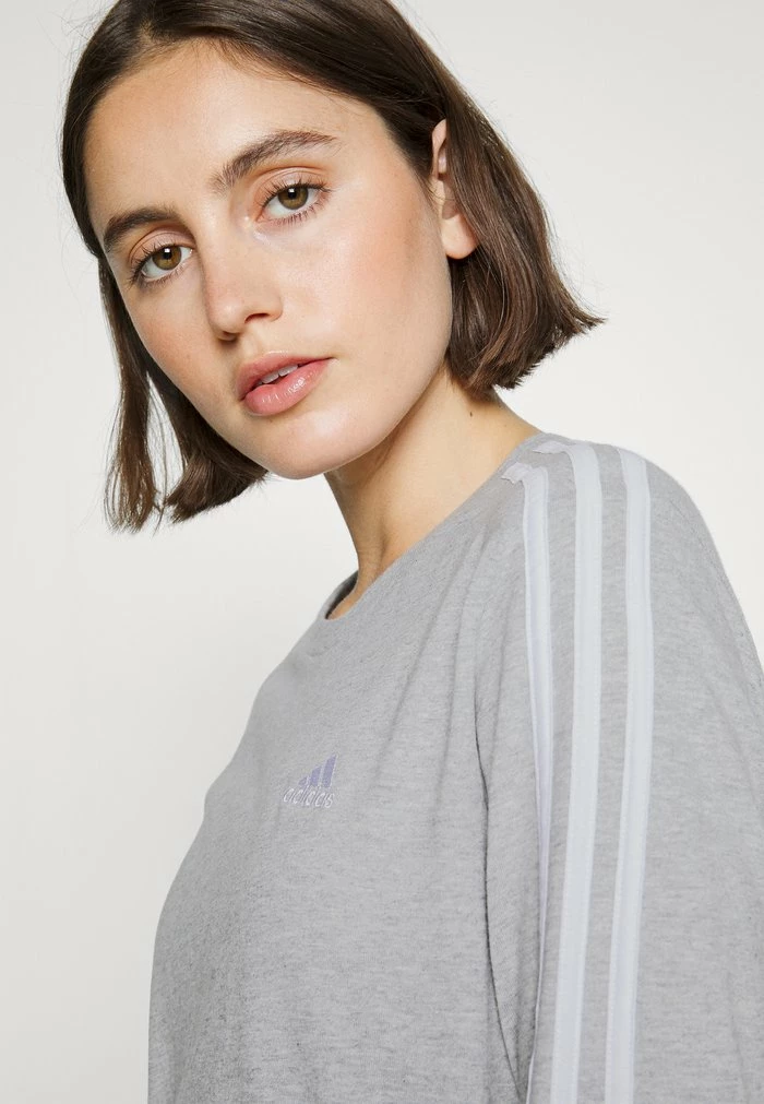 Adidas Performance Long Sleeved Top - Medium Grey Heather/white 6 Adidas Performance Long Sleeved Top - Medium Grey Heather/white - Image 4