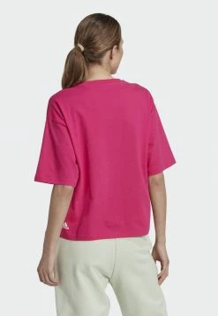 Adidas Performance ESSENTIALS LOGO LOOSE FIT CROP - Print T-shirt - Pink -adidas Performance Shop 53aa8df5d9b34df2bc13baa44974111e