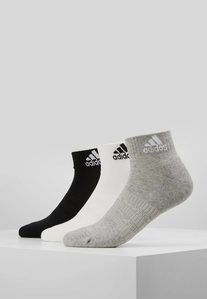 Adidas Performance SOCKEN CUSH ANK 3PP - Sports Socks - Medium Grey/white/black 3 Adidas Performance SOCKEN CUSH ANK 3PP - Sports Socks - Medium Grey/white/black