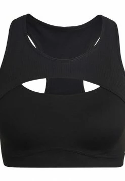 Adidas Performance COREFLOW STUDIO WIND - Medium Support Sports Bra - Black Carbon -adidas Performance Shop 548e185bb3b94579a9f16e42edbe4df3