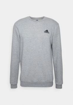 Adidas Performance FEELCOZY - Sweatshirt - Medium Grey Heather/black -adidas Performance Shop 54b688c14ee64ea593f0944299f473d6