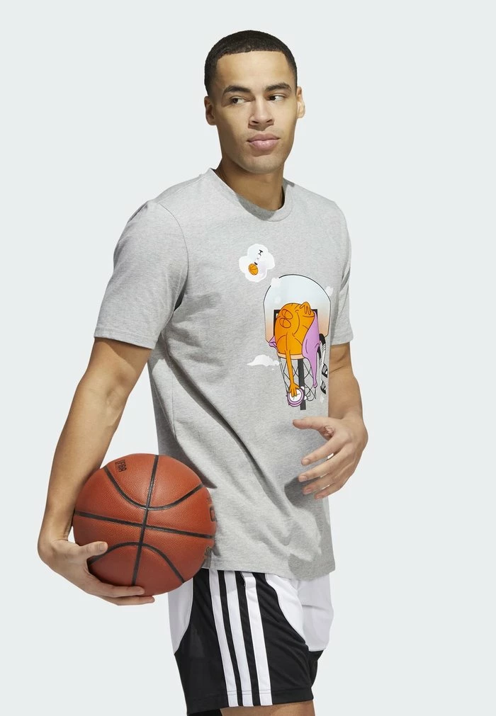 Adidas Performance SLEPT ON GRAPHIC - Sports T-shirt - Grey 3 Adidas Performance SLEPT ON GRAPHIC - Sports T-shirt - Grey