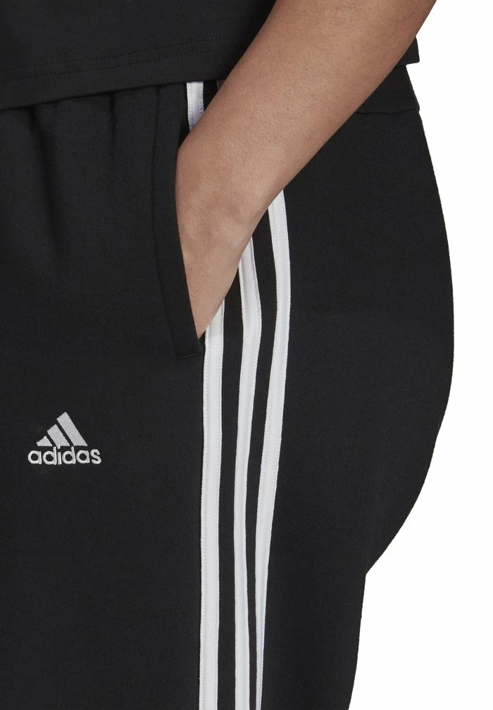 Adidas Performance ESSENTIALS 3-STRIPES FLEECE PLUS SIZE - Tracksuit Bottoms - Black/white 5 Adidas Performance ESSENTIALS 3-STRIPES FLEECE PLUS SIZE - Tracksuit Bottoms - Black/white - Image 3
