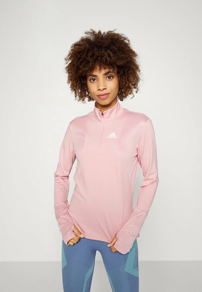 Adidas Performance ZIP - Sports T-shirt - Mauve 3 Adidas Performance ZIP - Sports T-shirt - Mauve