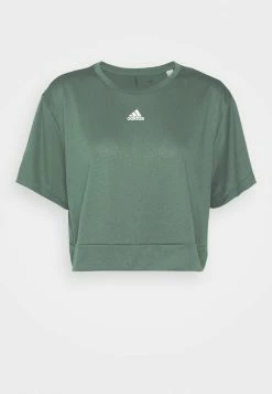 Adidas Performance CROP - Basic T-shirt - Green Oxide/white 14 Adidas Performance CROP - Basic T-shirt - Green Oxide/white -adidas Performance Shop 5a74d103d49d4ef89ed5e6293bf18259