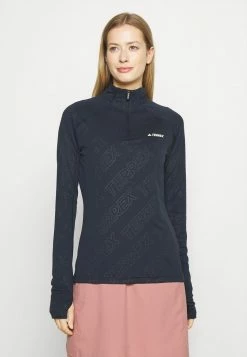 Adidas Performance TERREX TRACEROCKER HALF ZIP - Long Sleeved Top - Legend Ink