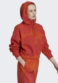Adidas Performance MARIMEKKO CROP - Hoodie - Orange -adidas Performance Shop 5bbefba0f9f14f0aac246866922d35d0