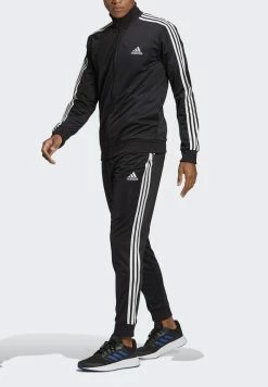 Adidas Performance ESSENTIALS 3-STRIPES - Tracksuit - Top:black/white Bottom:black/white -adidas Performance Shop 5c2e14a704d34da5acf0f369c1077357