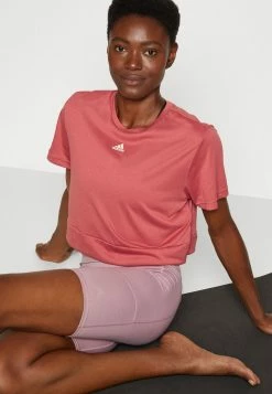 Adidas Performance CROP - Basic T-shirt - Red -adidas Performance Shop 5d86715fa24b4cdaa43e4a82eb2614db